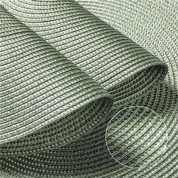 Round Braided Placemats Set of 6 Woven Washable Non-Slip Table mats 15 inch - Picture 4 of 6